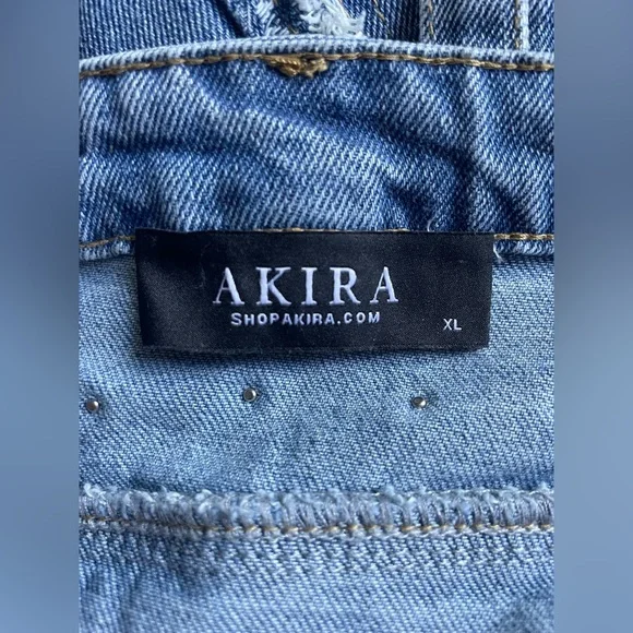 Akira Women Denim Blue Long Boho Maxi Skirt Size XL - Picture 8 of 10